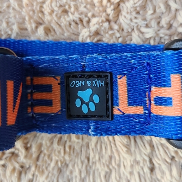 💥HP 💥Nylon Max & Neo Martingale Collar Blue/Orange "Adopt Me" 14"-16.25 - Picture 8 of 10